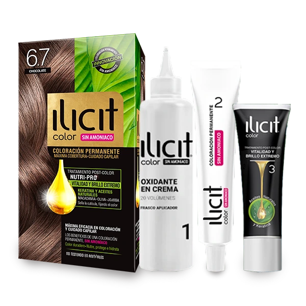 Envase de tintiras sin amoniaco de Ilicit